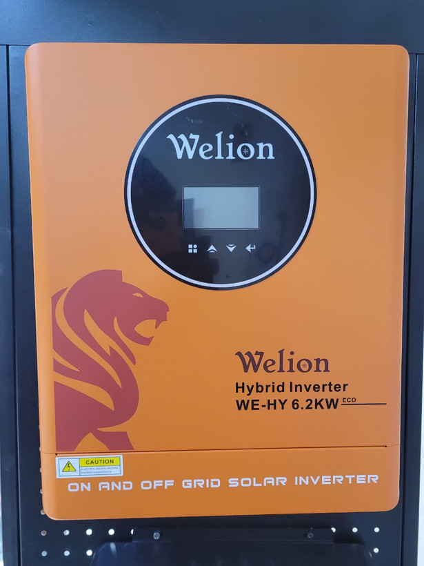 اینورتر شارژر و سانورترهیبریدی 6200 وات 48 ولت سینوسی 120 آمپر mppt برند ویلیون Welion