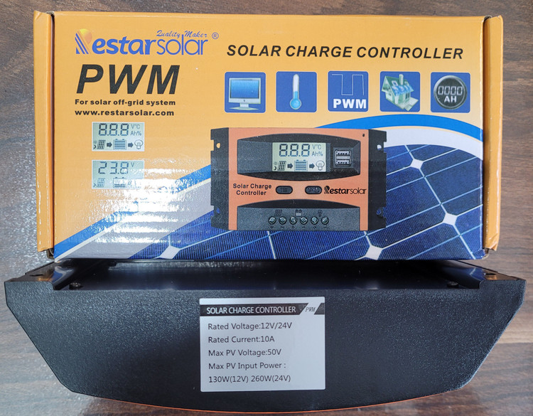 کنترل شارژ خورشیدی Restarsolar PWM مدل 10A مناسب سیستمهای 12 و 24 ولت