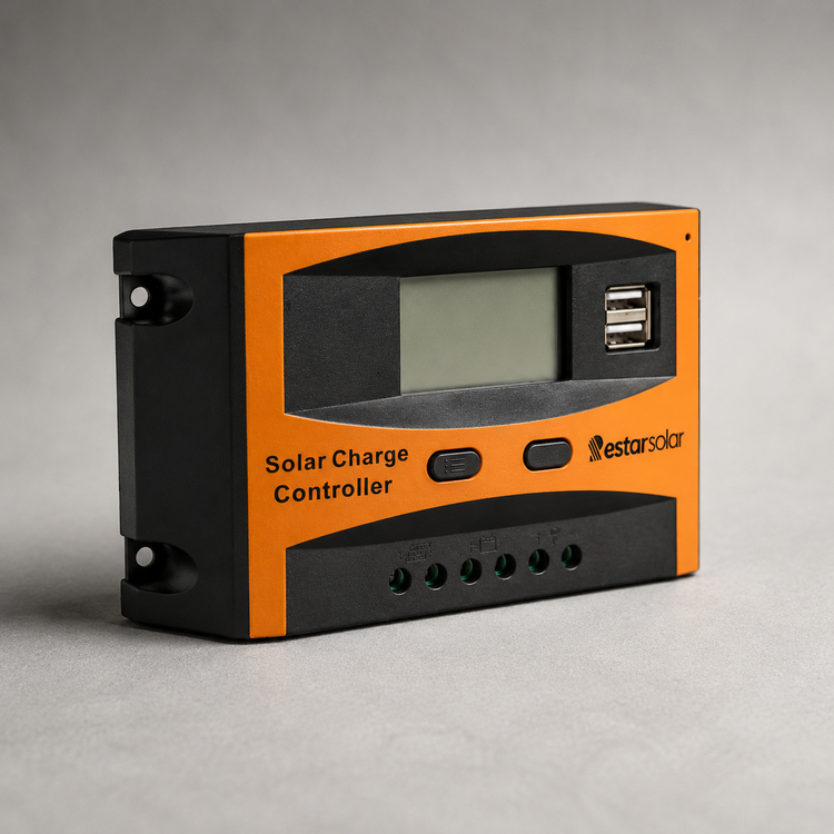 کنترل شارژ خورشیدی Restarsolar PWM مدل 10A مناسب سیستمهای 12 و 24 ولت
