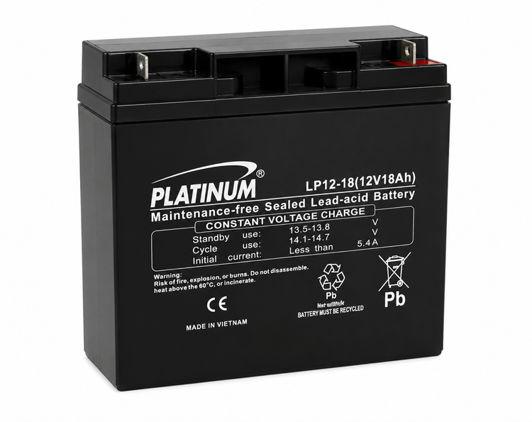 باتری سیلد اسید PLATINUM مدل LP12-18 ظرفیت 12V 18Ah