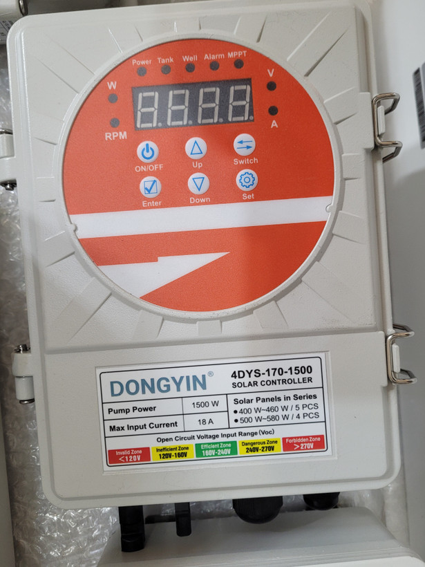 پمپ خورشیدی شناور DONGYIN 1500 وات | هد 105 متر