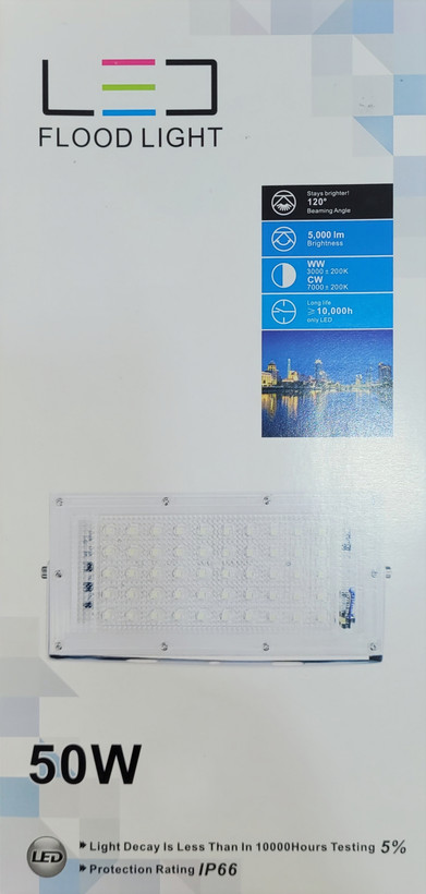 پروژکتور LED 50 وات 12 ولت DC ضدآب IP66